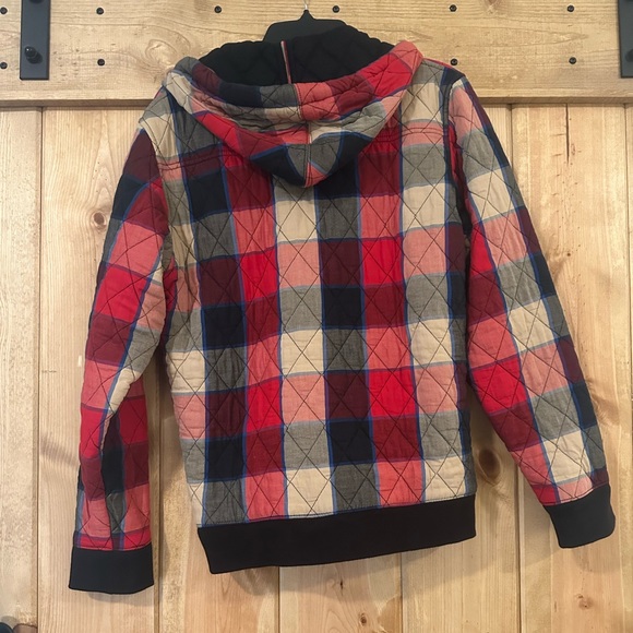 Wrangler quilted flannel zip up hoodie - Picture 3 of 9